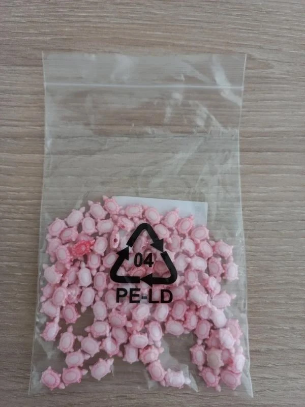 Lot De Perles Acrylique Rose Clair "Tortue"
